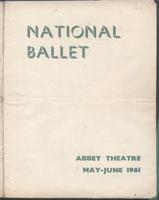 Programme, ballet recital by the National Ballet Company, 1961