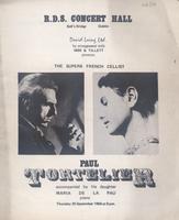 Programme, performance by French cellist             Paul Tortelier and his daughter, pianist Maria De             La Pau, 1969