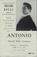 Programme, ballet recital by Antonio [Gades]             and his Spanish Ballet Compan, 1959