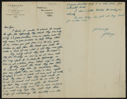 Letter from James T. Barry to J. D. Lyons relating to the purchase terms for Cappananty