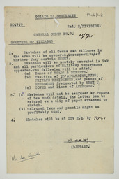 General order relating to the preparation of sketches