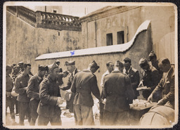 Photograph of members of Irish Brigade outside church in Ciempozuelos