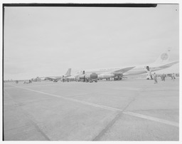 Pan American Airlines (PAA) and Sabena jets on ramp