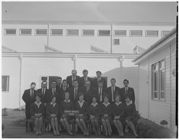 Students in Shannon hotel courtyard