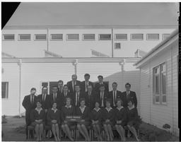 Students in Shannon hotel courtyard