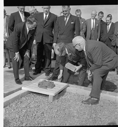 Mr Childers laying brick