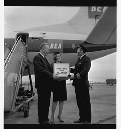 British European Airways (BEA) presented shamrocks and plaques