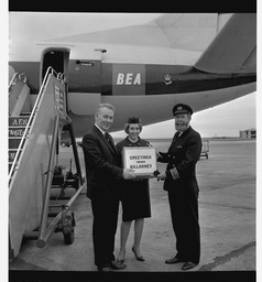 British European Airways (BEA) presented shamrocks and plaques