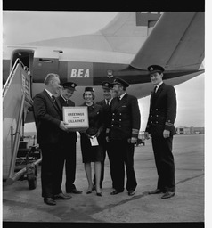 British European Airways (BEA) presented shamrocks and plaques