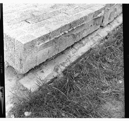 Damaged wall in housing estate, Shannon