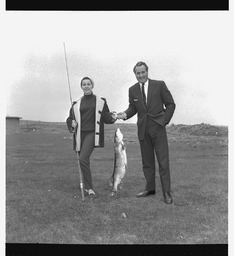 Orla Timmon and V. Tobin with Pike Fish