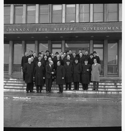 Group of priests outside of Shannon Free Airport Development Company