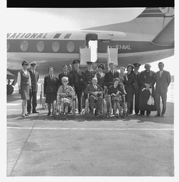 Tour group at plane