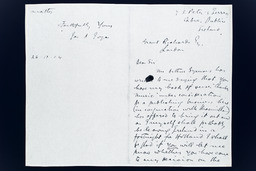 Photocopy of a letter from James Joyce to Grant Richards