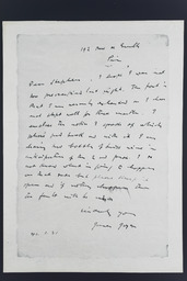 Photocopy of letter from James Joyce to 'Stephen'