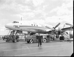 Trans World Airlines (TWA) Super G plane on ramp at Shannon (1)
