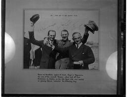 Photograph of the crew of the first east to west flight of the Atlantic (2)