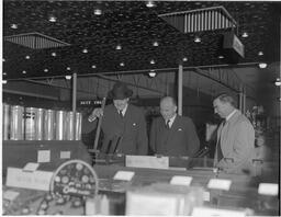 Frank Aiken, Minister of Eastern Affairs, with airport manager and on the ramp (3)