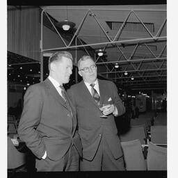 Brendan O'Regan and Scott McLeod in tweed shop (2)