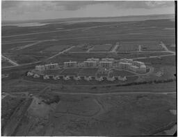 Aerial - Industrial estate and flats (2)