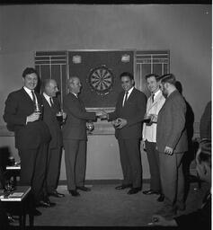 Presentation of dart board at cross roads (1)