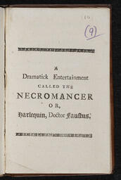 A dramatick entertainment, call'd The necromancer...