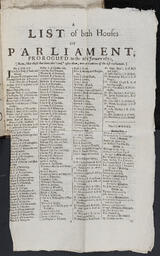 A list of both houses of Parliament...