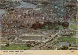 Limerick City and Shannon with River Abbey in foreground, Ireland