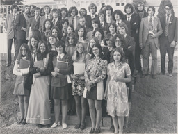 A group of first year students on opening day