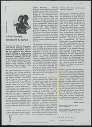 Article, Jason Oakley, Rubato Ballet, 1998