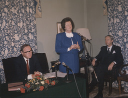 Mary O'Rourke speaking at the announcement of the University initiative for Limerick.