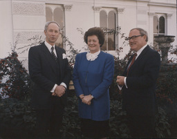 Dr Edward Walsh, Mary O'Rourke and John Daly at the announcement of the University initiative for Limerick.