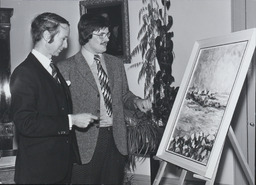 Presentation of Painting to NIHE by Students’ Union July 1974