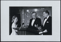 Photograph, Fiona Quilligan, Albert Reynolds and Peter Sutherland, AIB Better             Ireland Award, Rubato Ballet, 1992