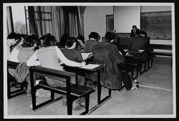 Photograph of students at lectures in the early days at NIHE Limerick