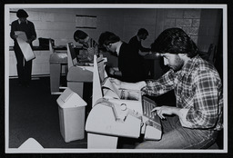 Photograph of students at lectures in the early days at NIHE Limerick