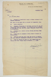 Letter issuing orders for the mobilisation of all active service units page 1