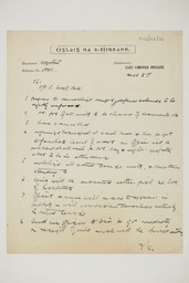 Letter issuing orders for the mobilisation of all active service units  page 1