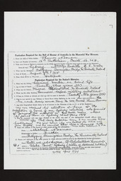 Photocopy of a form relating to Thomas Noonan's service in the First World War