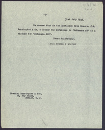 Copy correspondence between Rooper & Whately and Barrington & Son concerning the proposed sale of Limerick City Distillery to the Limerick Corporation