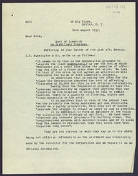 Copy correspondence between Rooper & Whately and Barrington & Son concerning the proposed sale of Limerick City Distillery to the Limerick Corporation