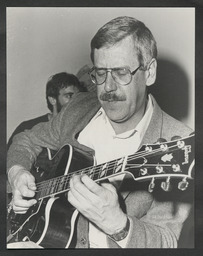 Jazz musicians Stan Robinson, Len McCarthy, and Louis Stewart, Plassey Arts Days 1988