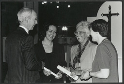 Dr Edward Walsh and Mairead Dunlevy with recipients of Museum Docent qualification