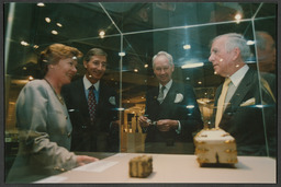 Herb Depp visits Craggaunowen Museum (Hunt Collection)