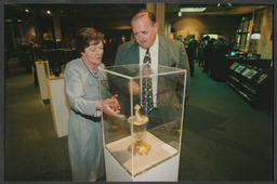 Herb Depp visits Craggaunowen Museum (Hunt Collection)