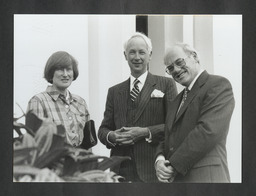 British Ambassador, Dame Veronica Sutherland, visiting Irish Peace Institute with Dr Ed Walsh and John A. Daly