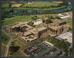 Aerial views of Plassey House and the main block