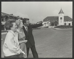 Linda Stevens, Mirette Corboy and John O'Connor at Plassey Student Village