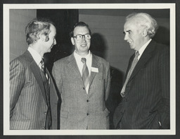 Dr Ed Walsh, Dr Seamus O'Buachalla, Paul Quigley at a talk by O'Buachalla