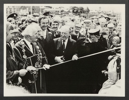 Opening of Shannon Bridge, Limerick, by an Taoiseach Charles Haughey